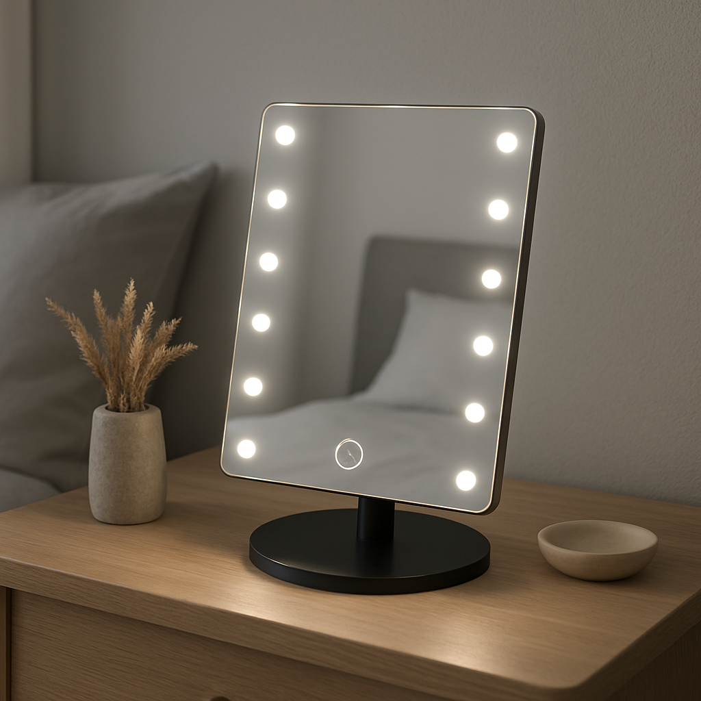 Lavadora de brochas | Obsequio | Espejo tocador con luz led
