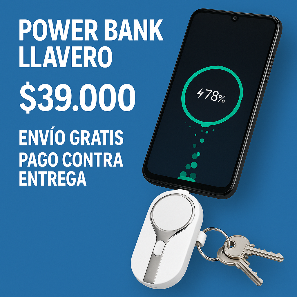 Bateria portatil | Power Bank | Llavero | 2.000 mAh