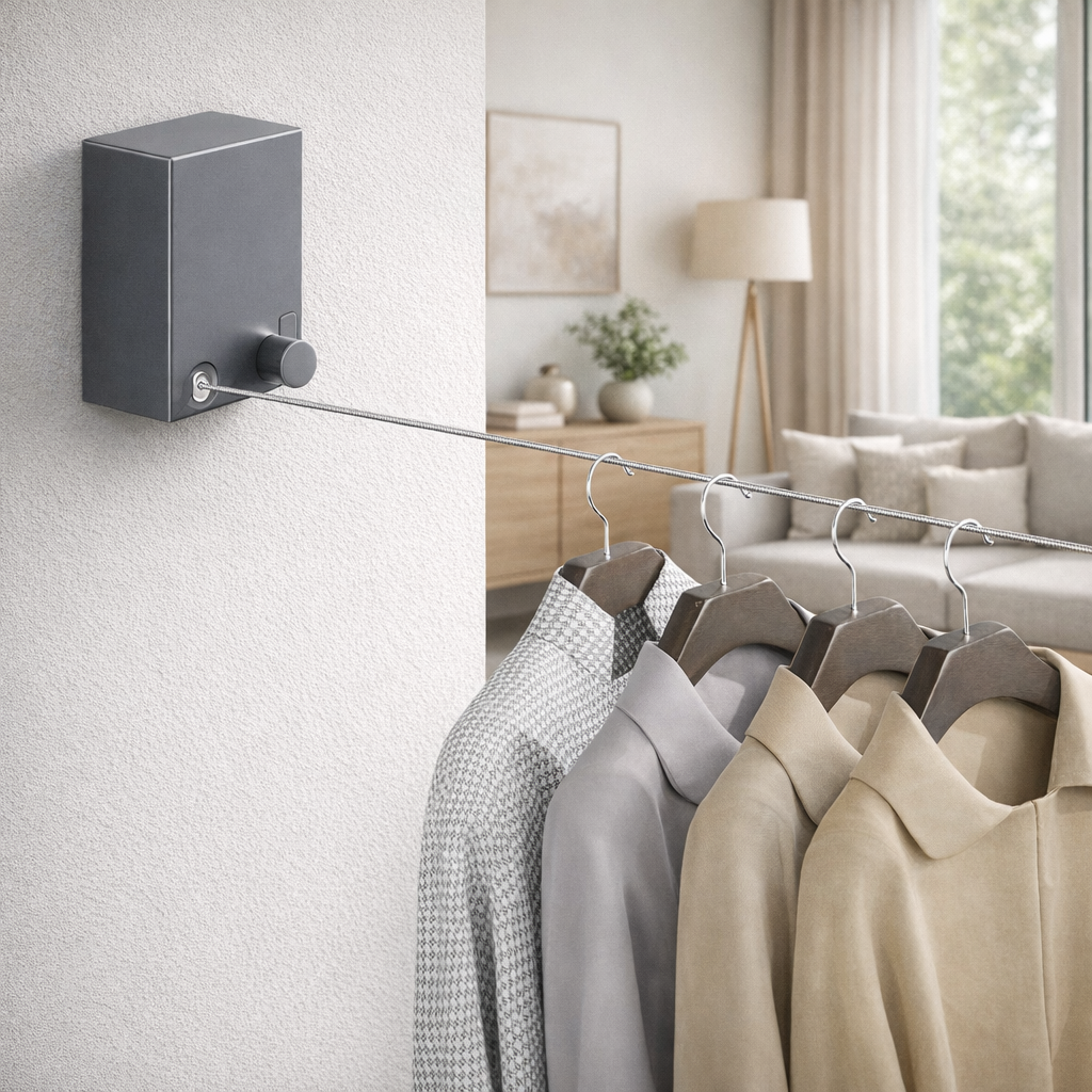 Tendedero | Retráctil | 10 Metros | En acero inoxidable