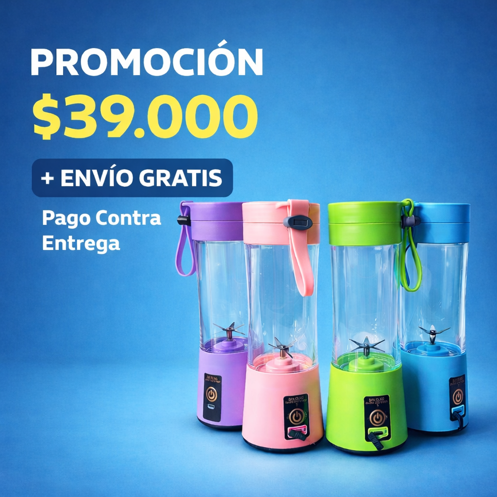 Licuadora portátil | Alta potencia | Recargable | Batería de larga duración