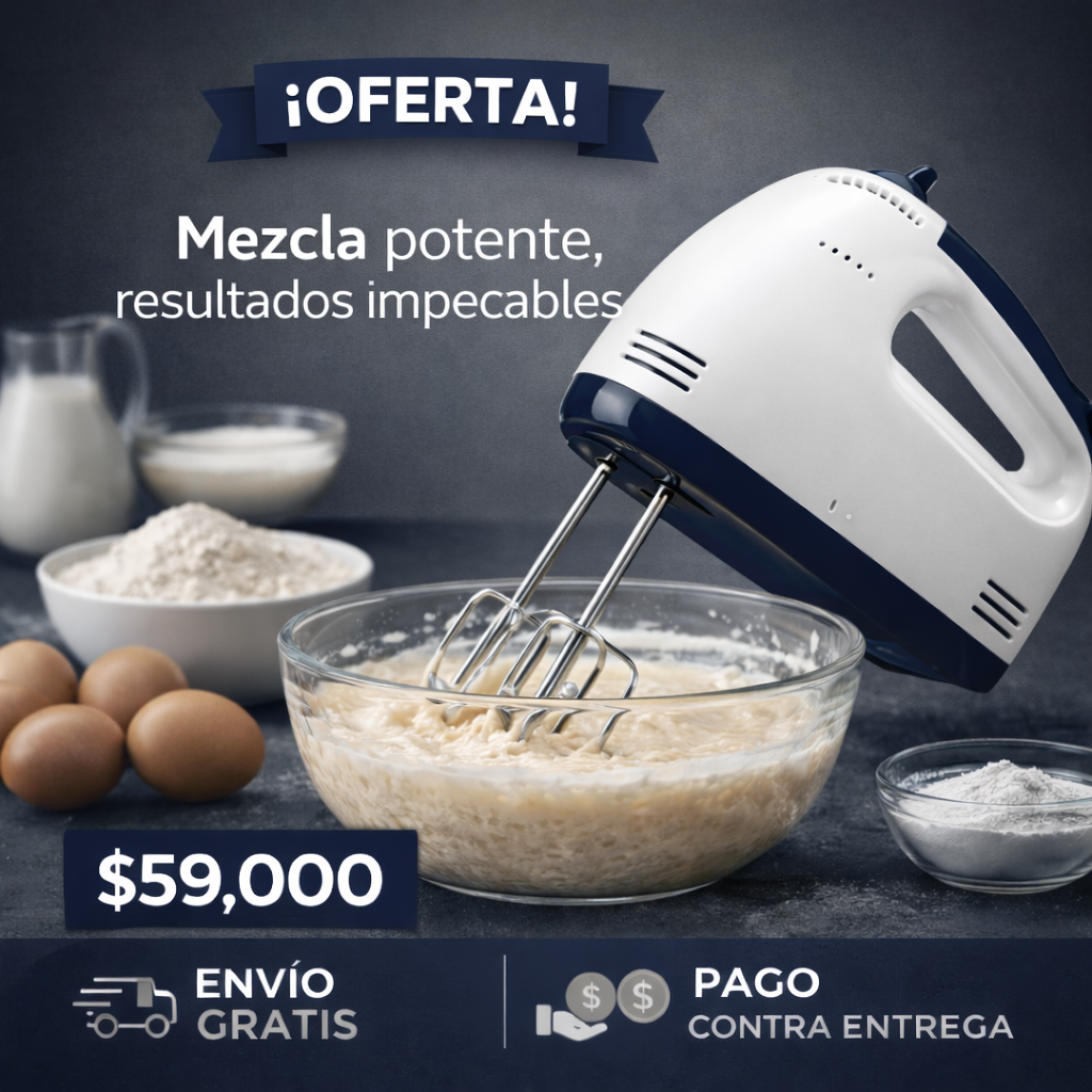 Batidora Universal | 2 aspas | 4 accesorios