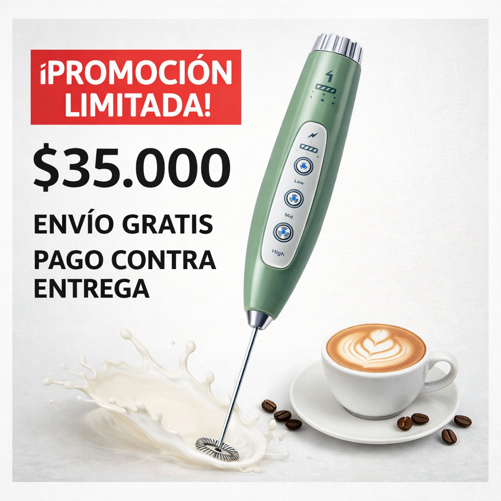 Batidor | Espumador | bateria larga vida a tu cocina