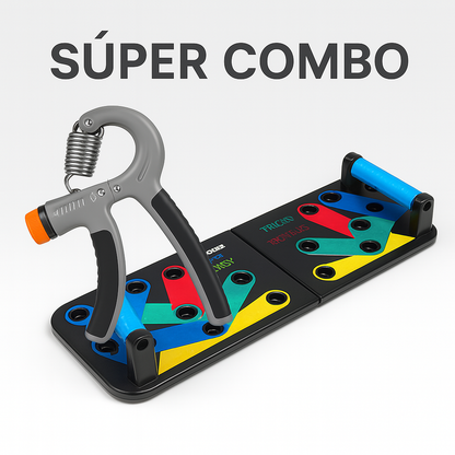 Combo | Tabla abdominal Push Up  | Hand Gryp fuerza de agarre