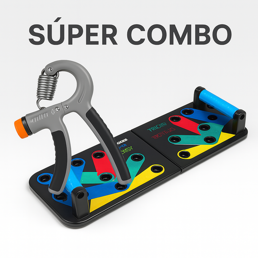 Combo | Tabla abdominal Push Up  | Hand Gryp fuerza de agarre