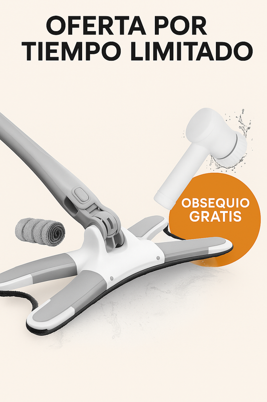 Trapero | Auto escurridor | Plegable | Obsequio cepillo giratorio