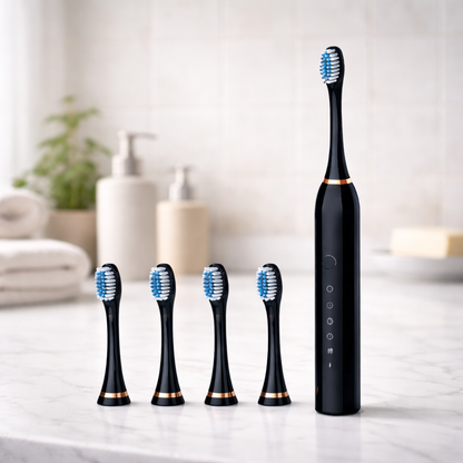 Cepillo eléctrico | Batería larga duración | 6 modos de uso | 4 cabezales repuesto
