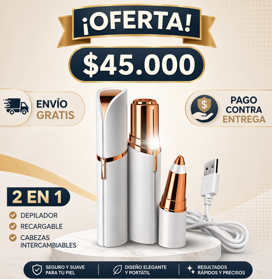 Depilador lápiz labial | Discreto | pequeño | Recargable