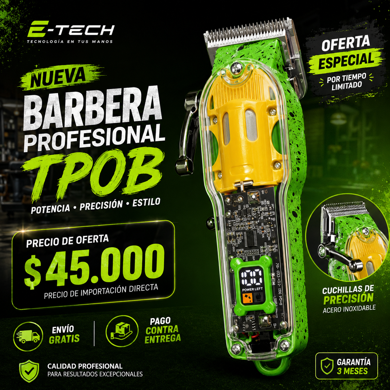 Barbera profesional | Transparente | Tp0b