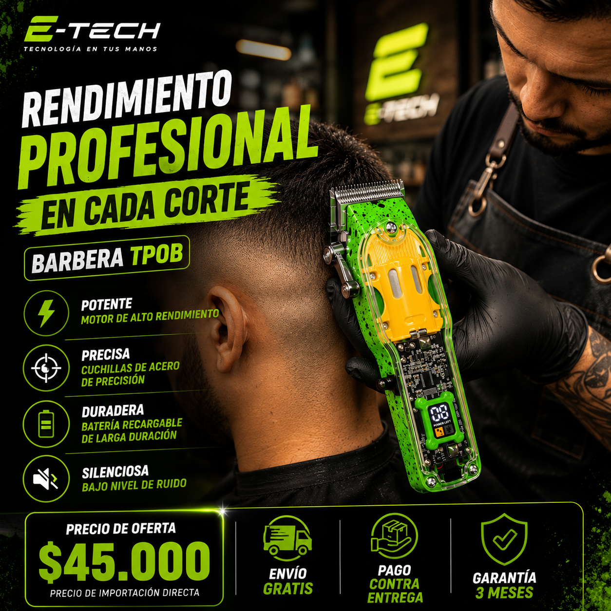 Barbera profesional | Transparente | Tp0b
