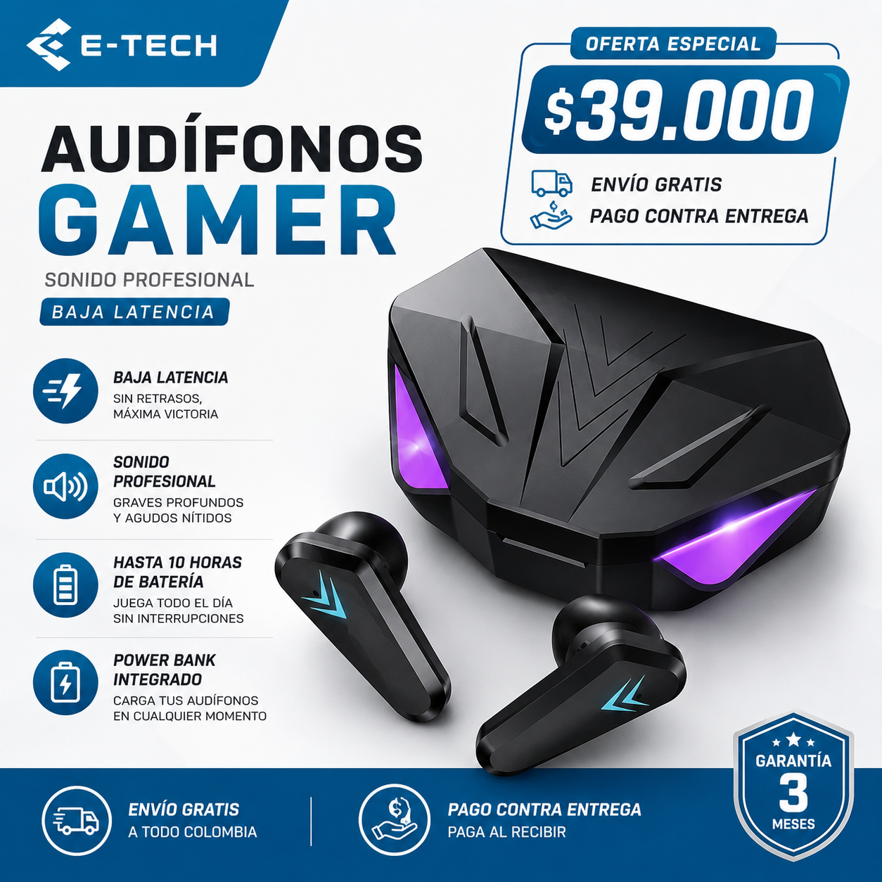 Audifonos Gamer | Baja latencia | Profesionales
