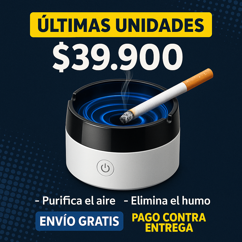 Cenicero | Eléctrico | Extractor de humo | Purificador de aire