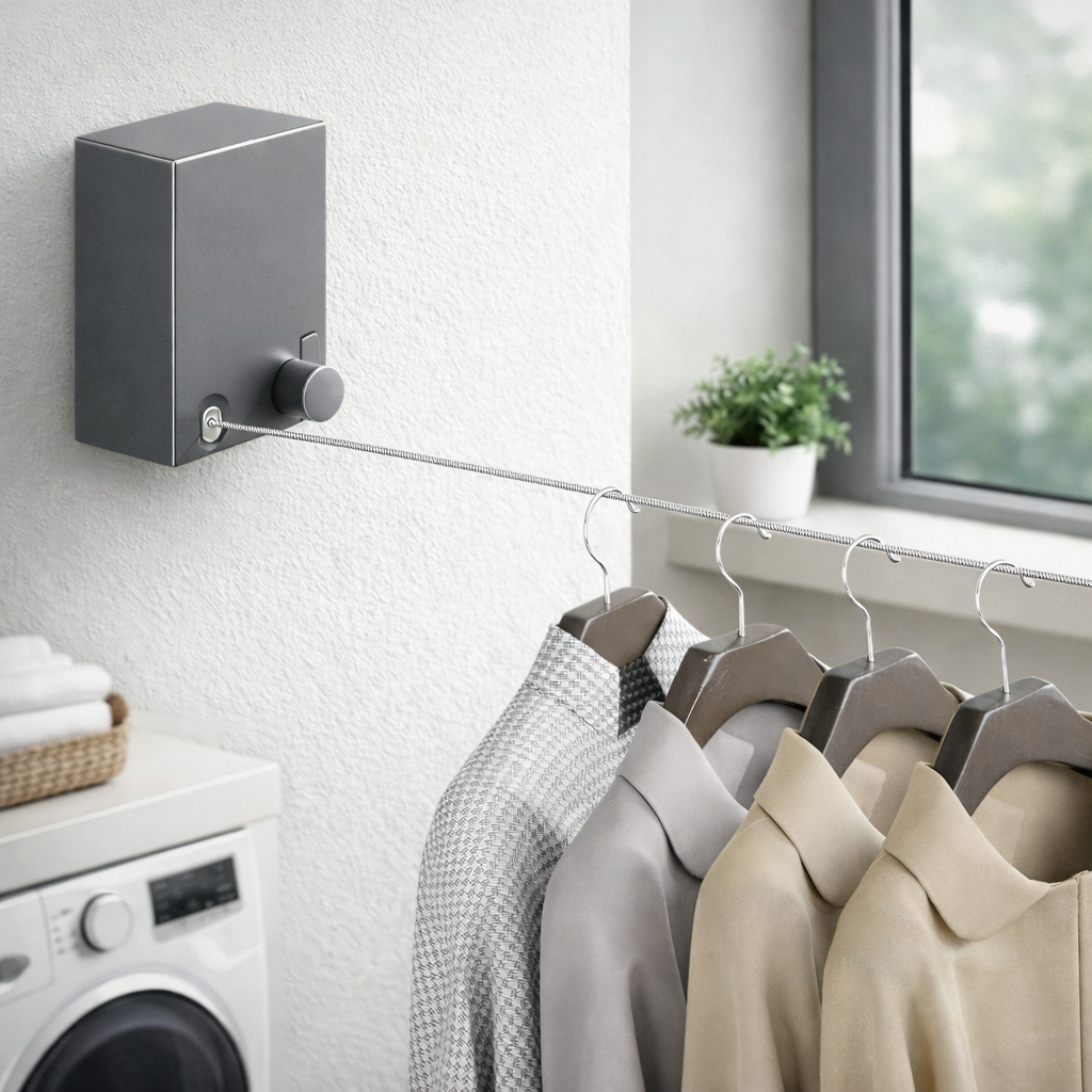 Tendedero | Retráctil | 10 Metros | En acero inoxidable