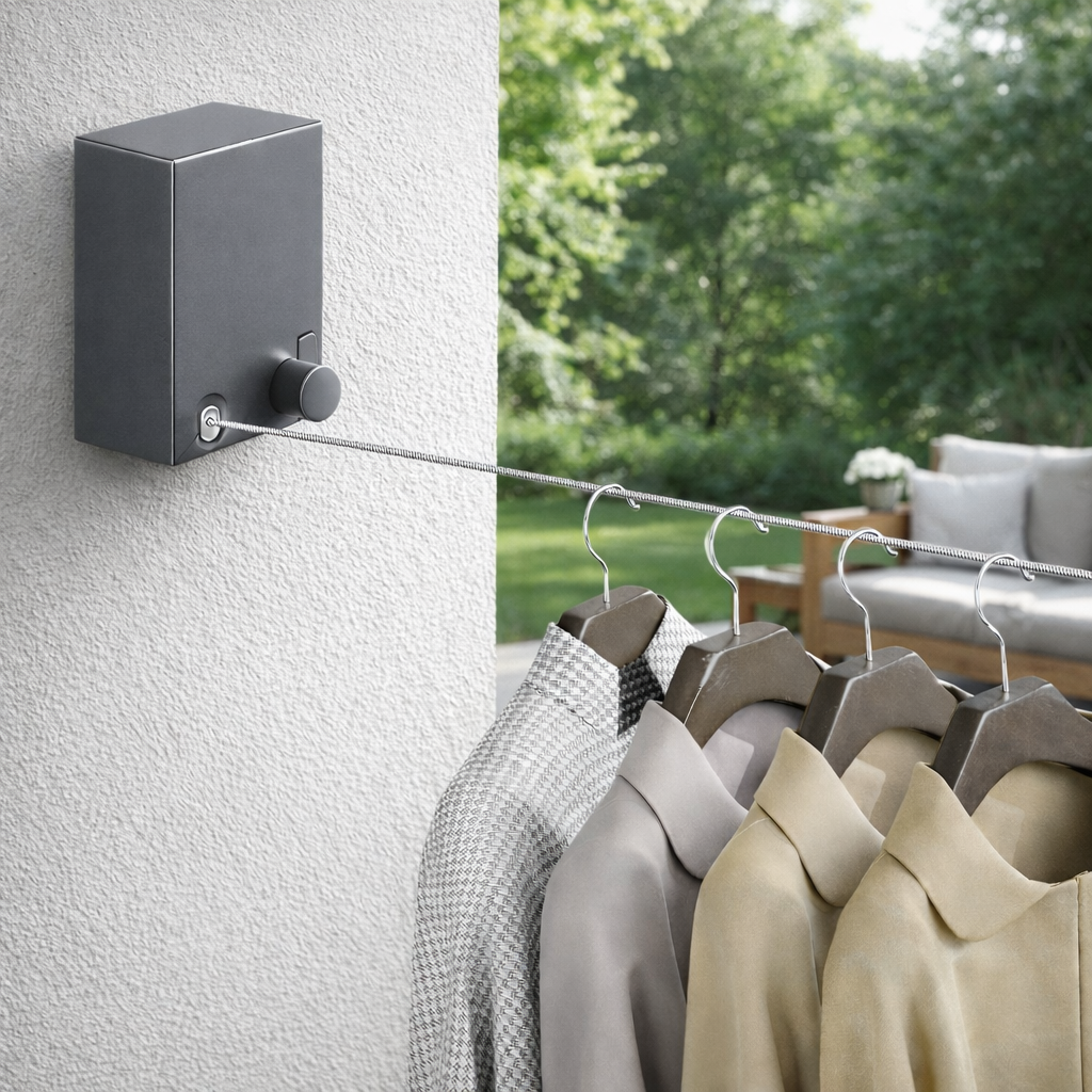 Tendedero | Retráctil | 10 Metros | En acero inoxidable