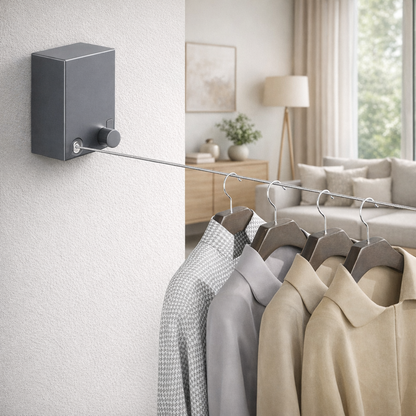 Tendedero | Retráctil | 10 Metros | En acero inoxidable