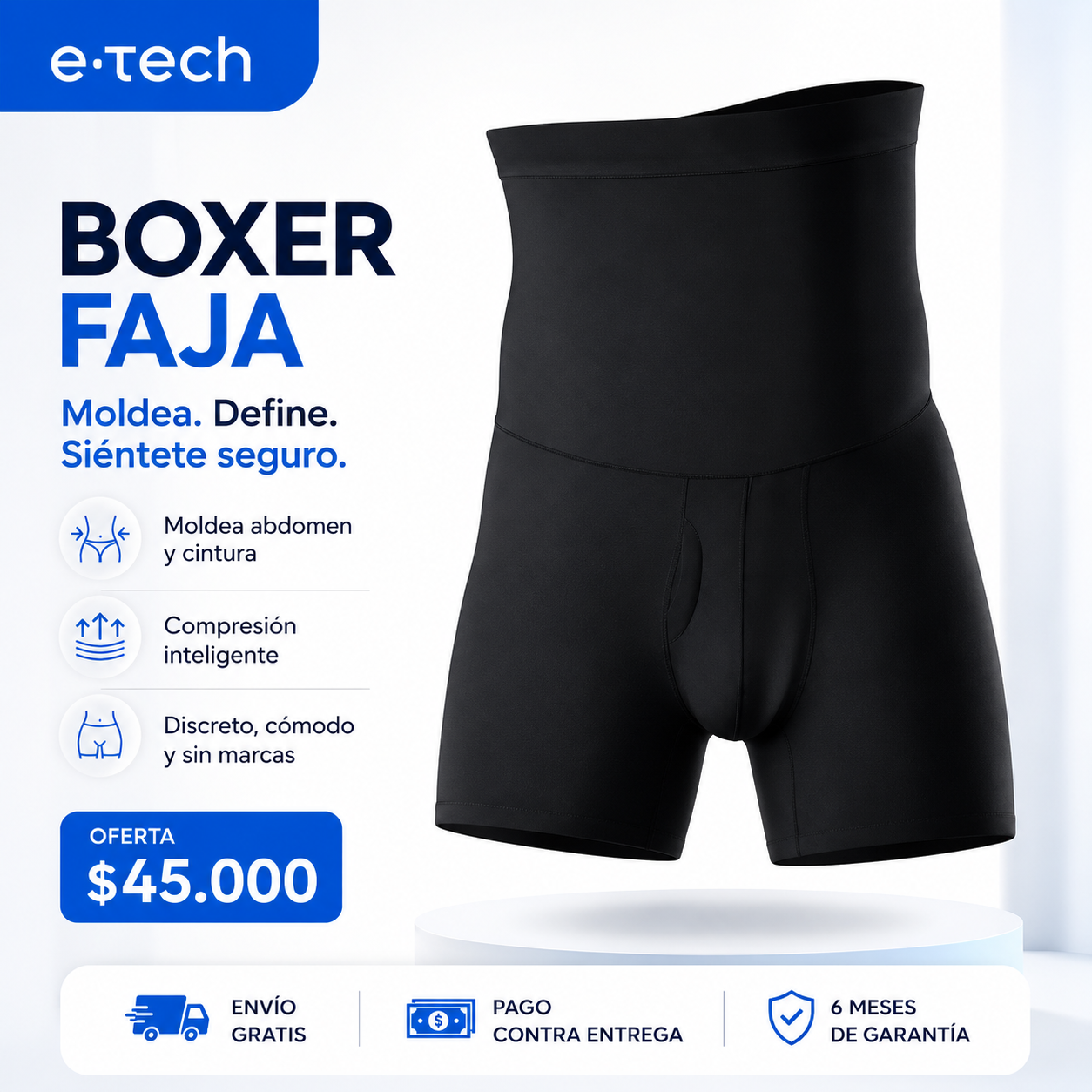 Boxer | Reduccion Abdominal | Para Hombre | Talla Única (expandible)