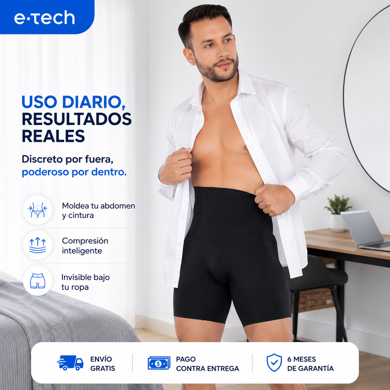 Boxer | Reduccion Abdominal | Para Hombre | Talla Única (expandible)